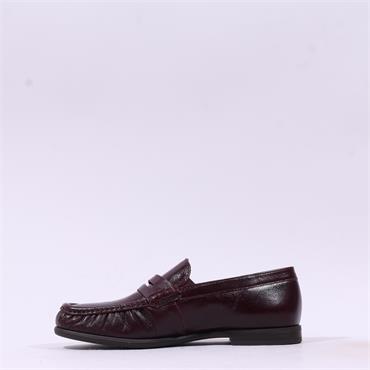 Paul Green Ruched Toe Penny Loafer - Bordeaux Patent